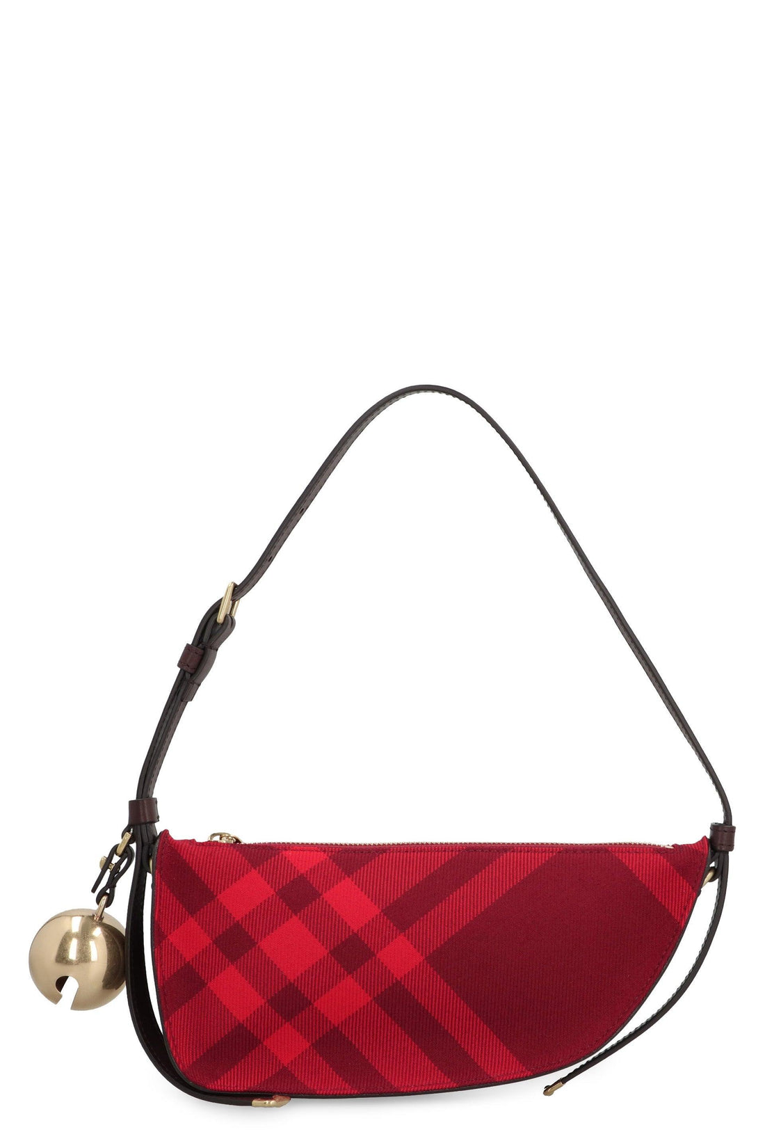 BURBERRY Mini Check Fabric Shoulder Handbag - SleekGait