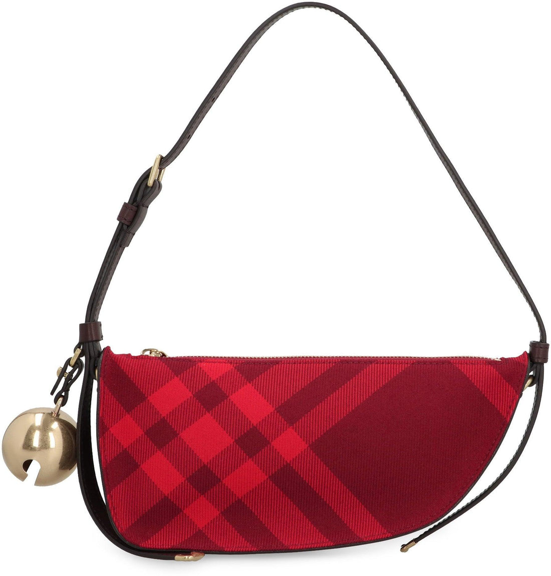 BURBERRY Mini Check Fabric Shoulder Handbag - SleekGait