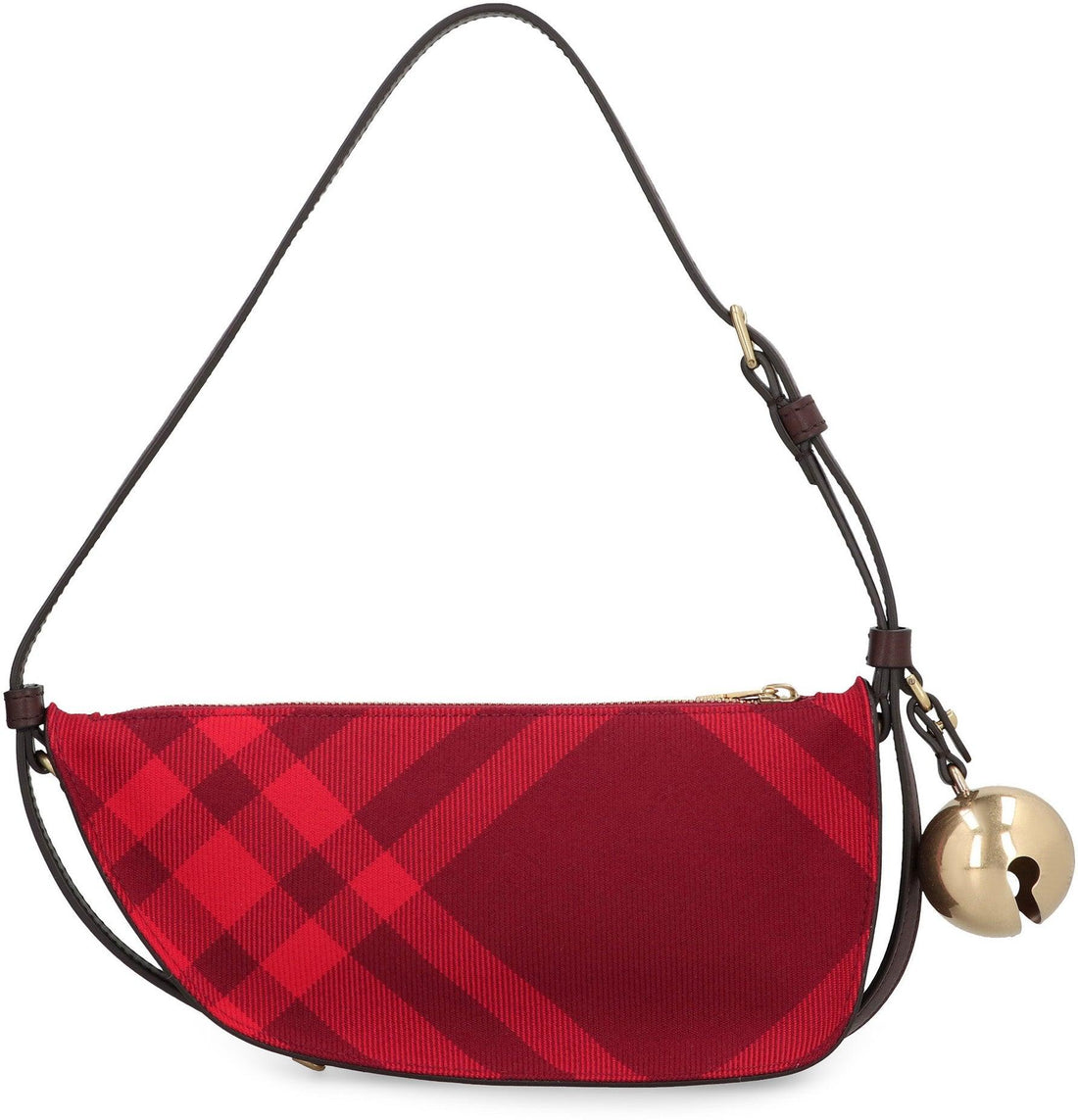 BURBERRY Mini Check Fabric Shoulder Handbag - SleekGait