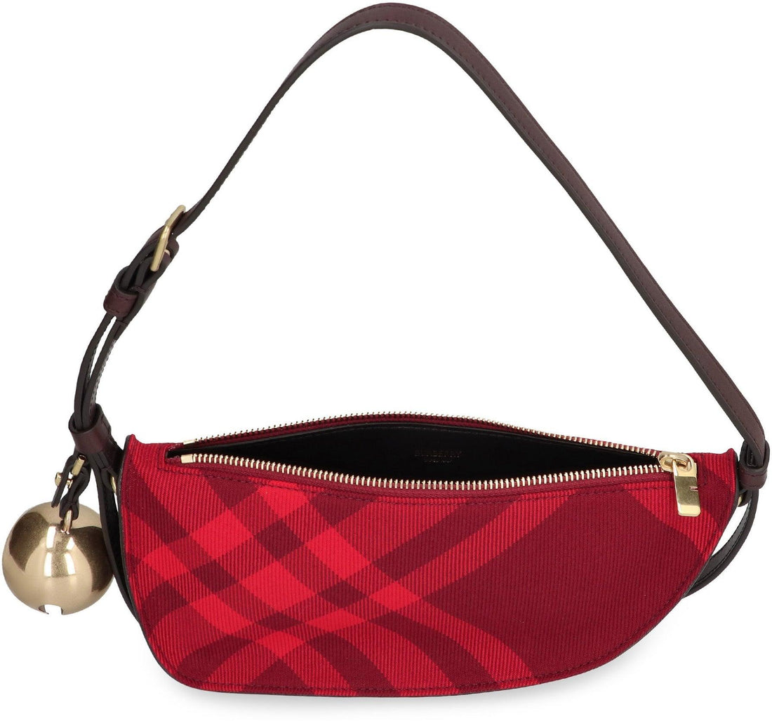 BURBERRY Mini Check Fabric Shoulder Handbag - SleekGait