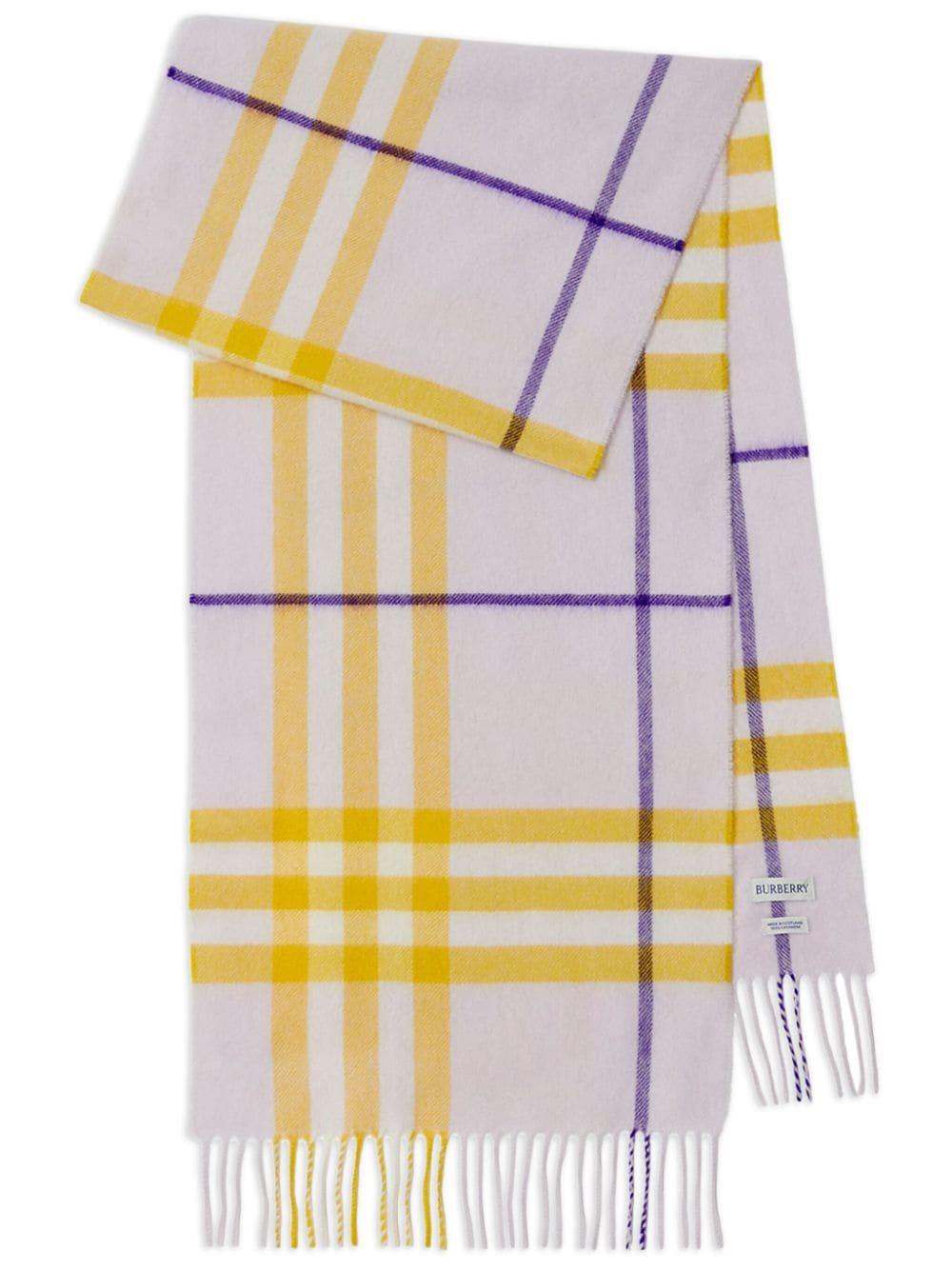 BURBERRY Giant Check Cashmere Scarf - SleekGait