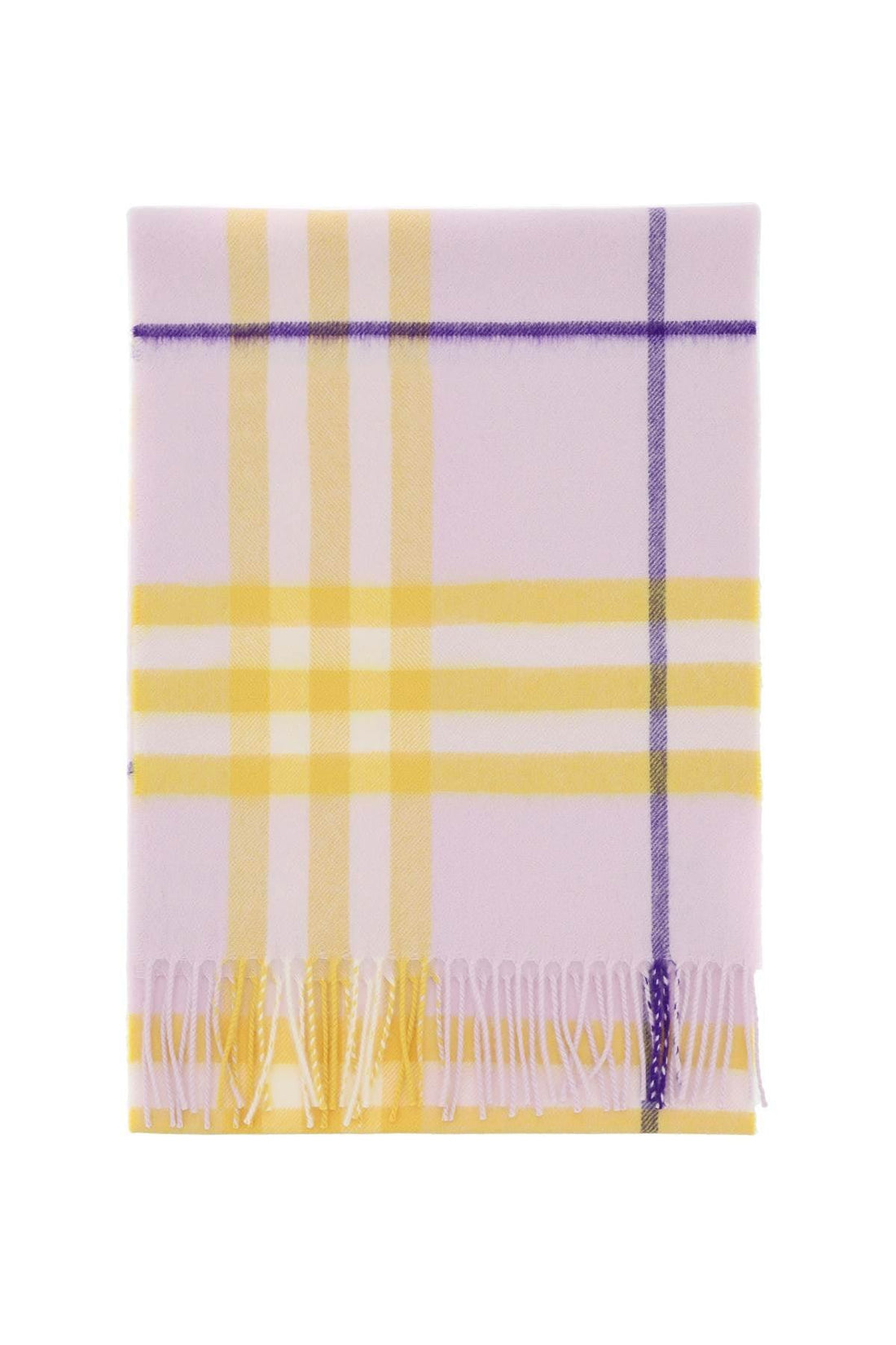 BURBERRY Check Cashmere Scarf - Rectangular Design - SleekGait