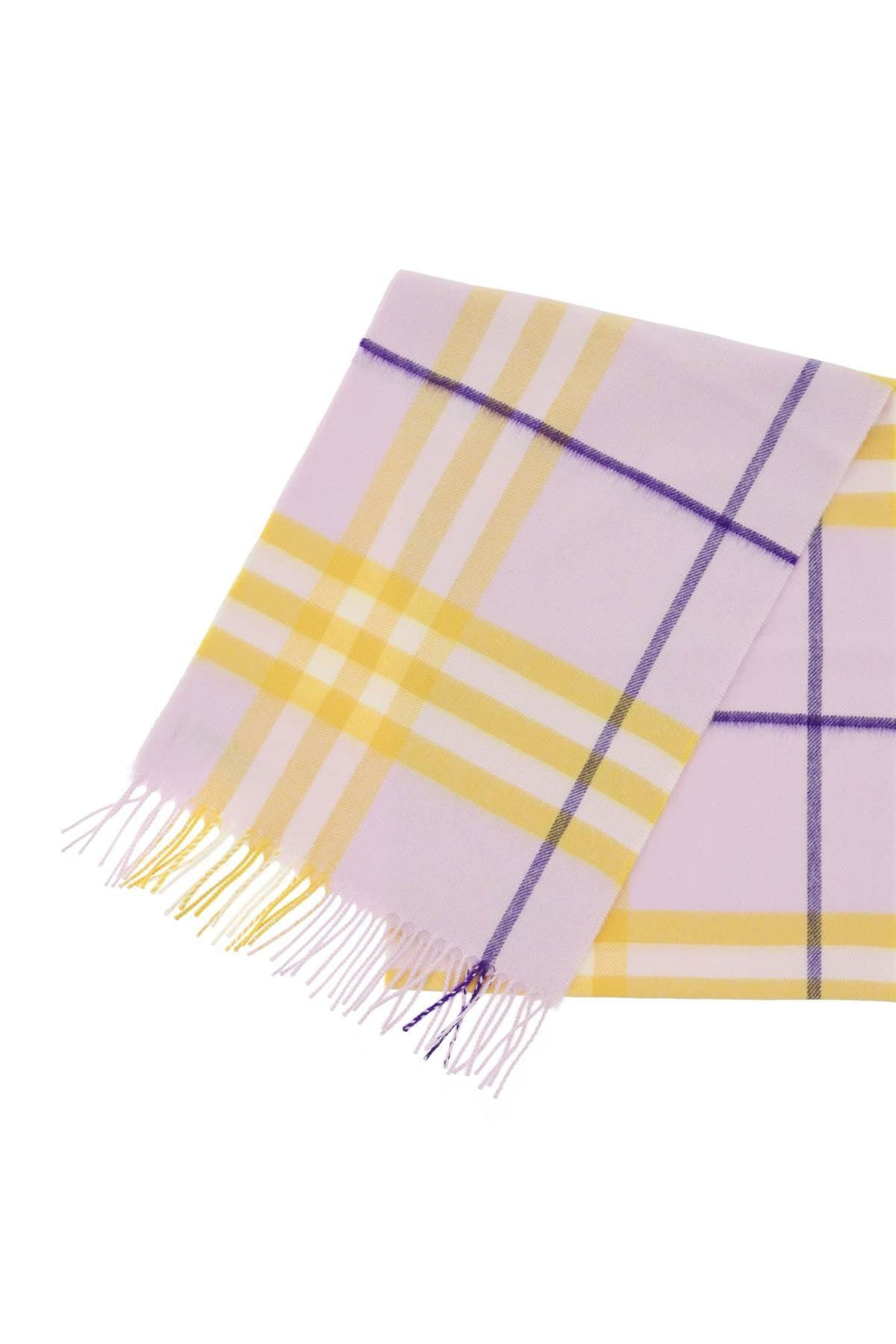 BURBERRY Check Cashmere Scarf - Rectangular Design - SleekGait