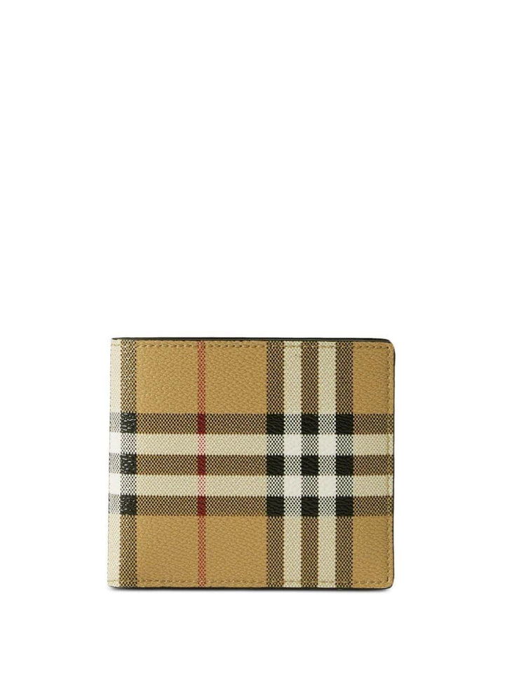 BURBERRY Mini Vintage Check Bifold Leather Wallet - SleekGait