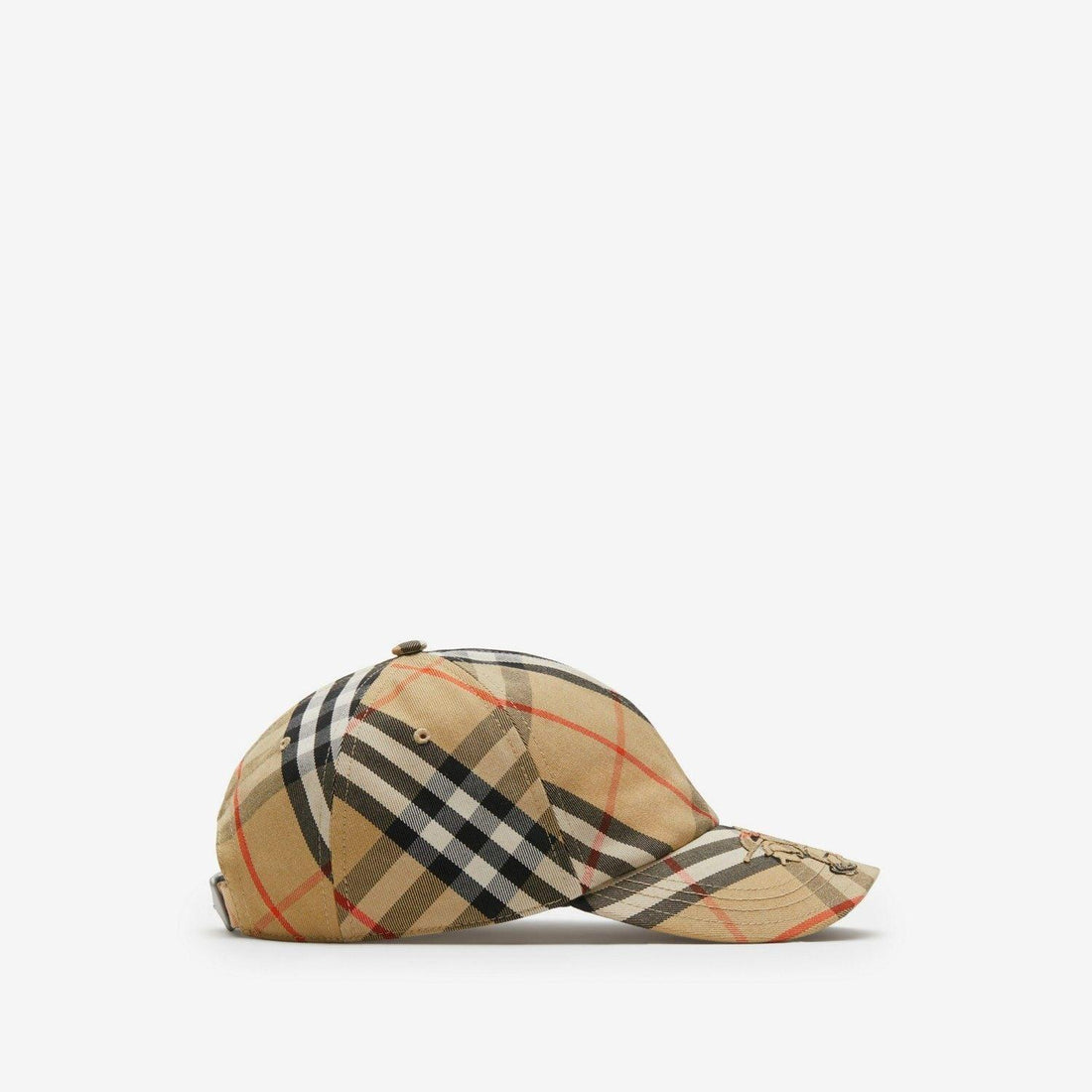 BURBERRY Men's Bias Check Ball Cap in Sand for SS24 - SleekGait