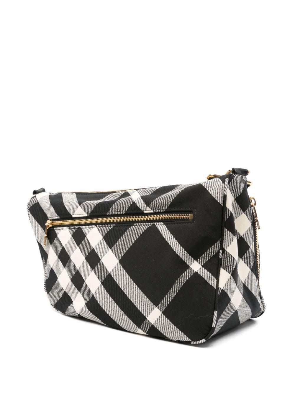 BURBERRY Shield Check Messenger Handbag - SleekGait