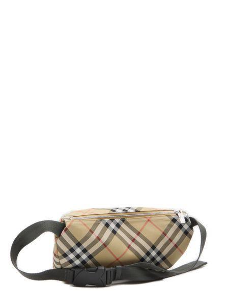 BURBERRY Checkered Equestrian Knight Mini Belt Handbag 33x11x18cm - SleekGait