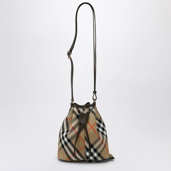 BURBERRY Mini Vintage Check Bucket Handbag with Shoulder Strap - SleekGait