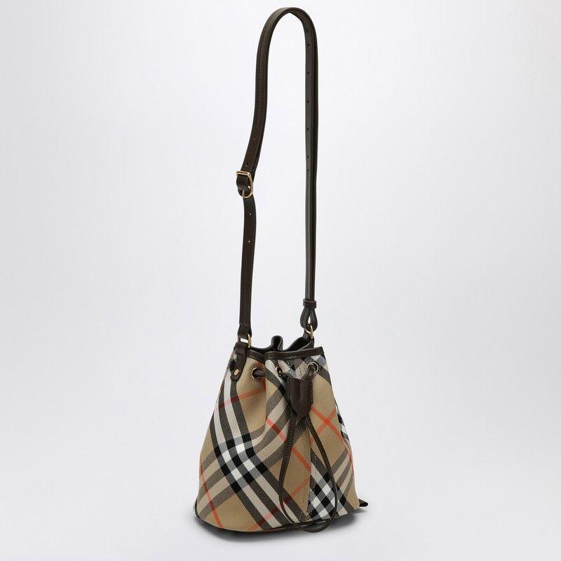 BURBERRY Mini Vintage Check Bucket Handbag with Shoulder Strap - SleekGait