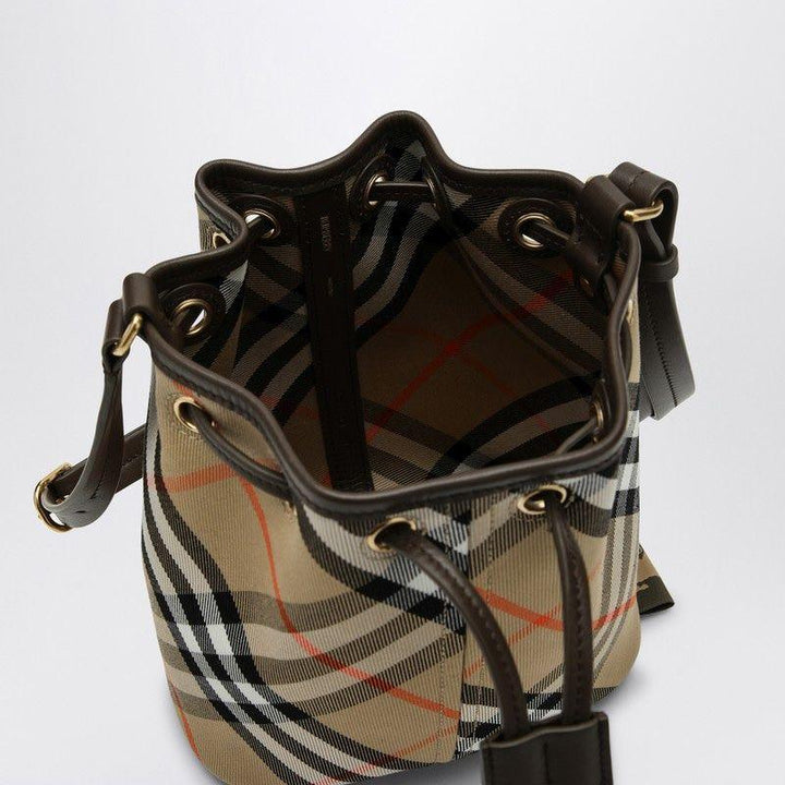 BURBERRY Mini Vintage Check Bucket Handbag with Shoulder Strap - SleekGait