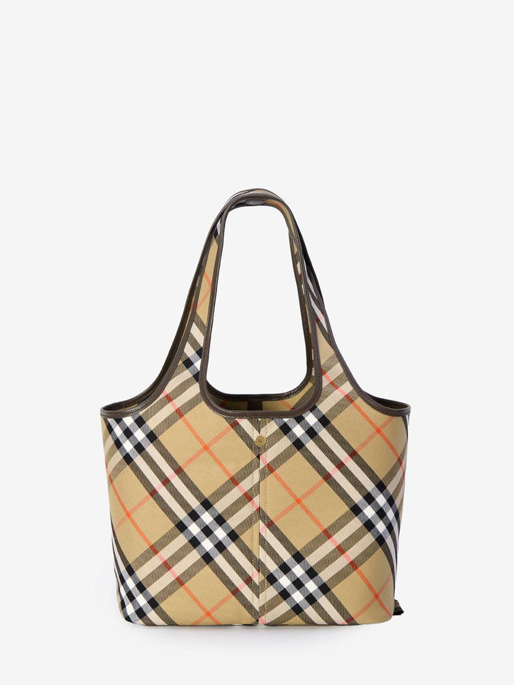 BURBERRY 100% Leather Checkered Handbag with Removable Pouch - SleekGait