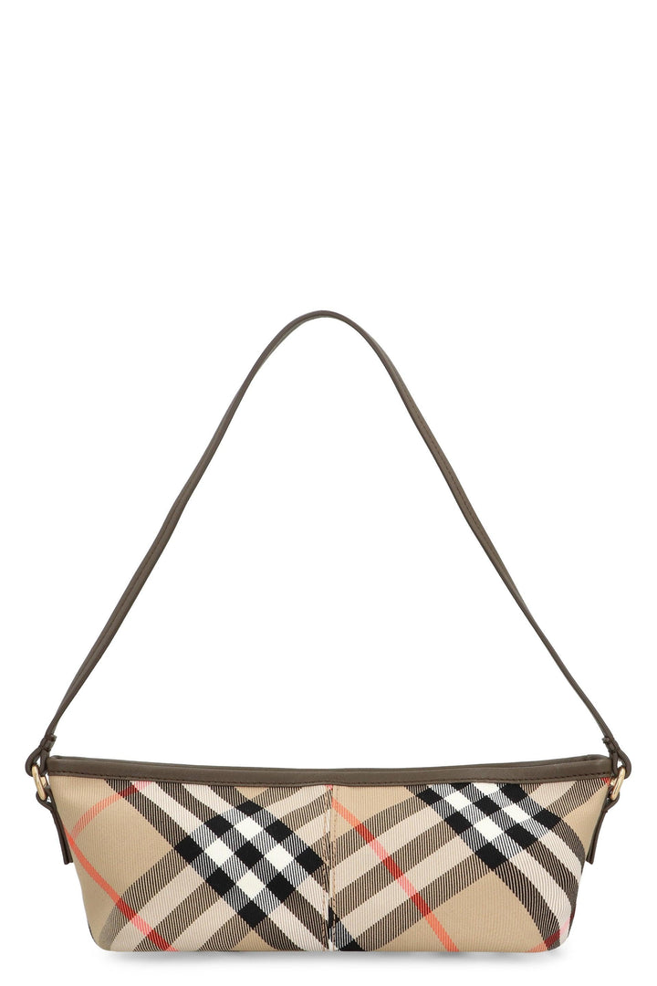 BURBERRY Mini Check Motif Leather Shoulder Handbag - SleekGait