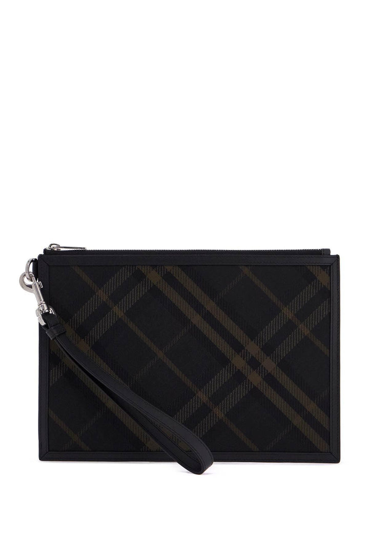 BURBERRY Checkerboard Coated Canvas Mini Pouch Handbag - SleekGait