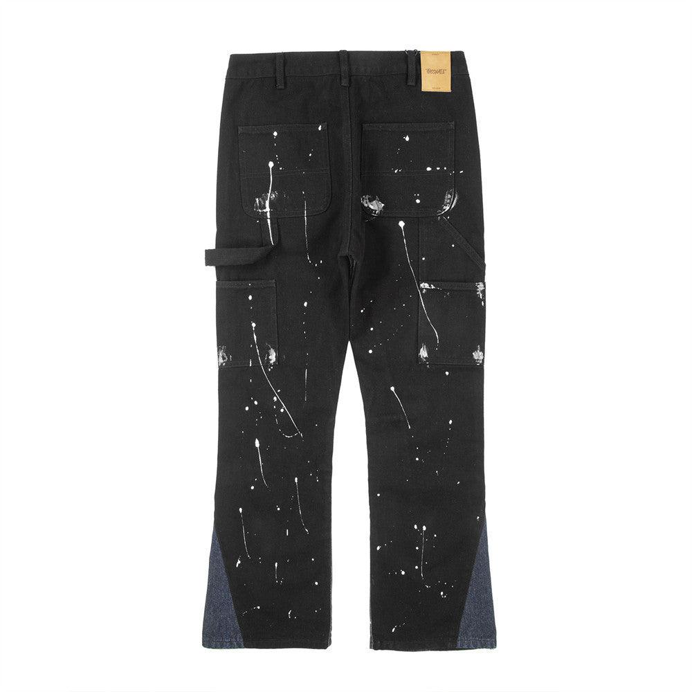 Painting Splash-ink Loose Jeans For Men - SleekGait