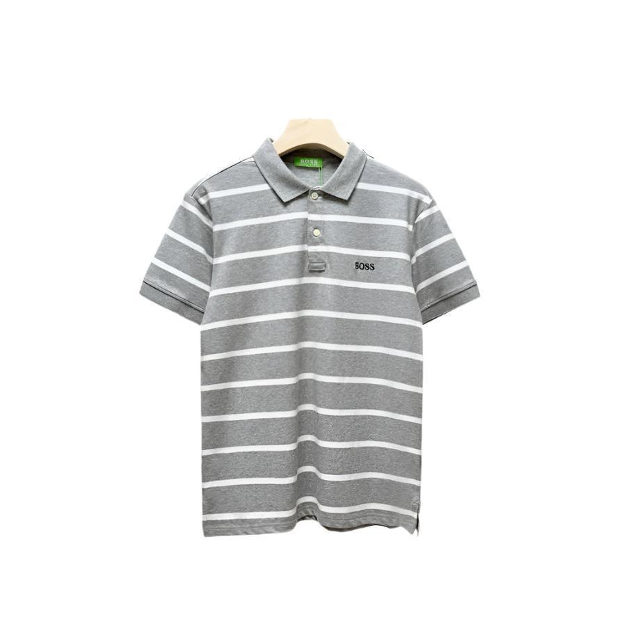 Hugo Boss Grey T-Shirt with Collar - SleekGait