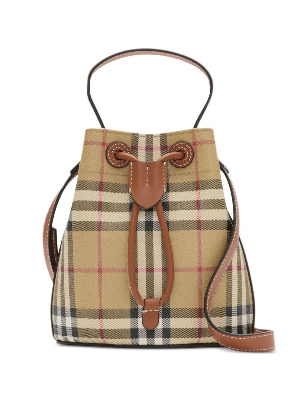 BURBERRY Mini Drawstring Bucket Handbag - SleekGait