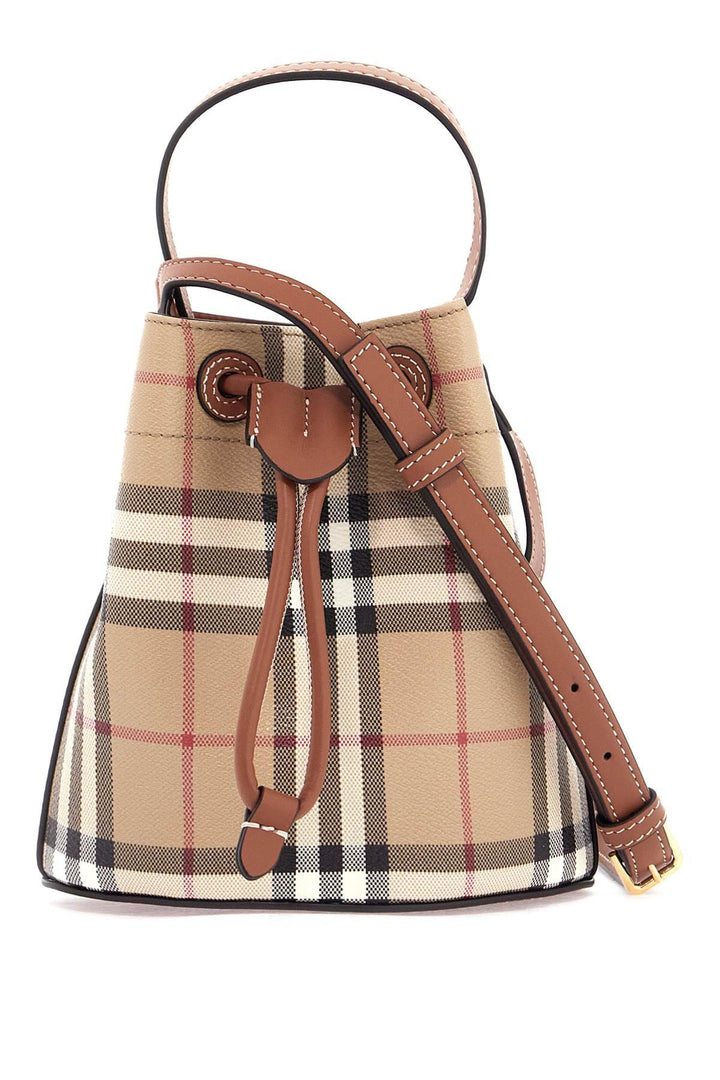 BURBERRY Mini Checkered Bucket Handbag - SleekGait