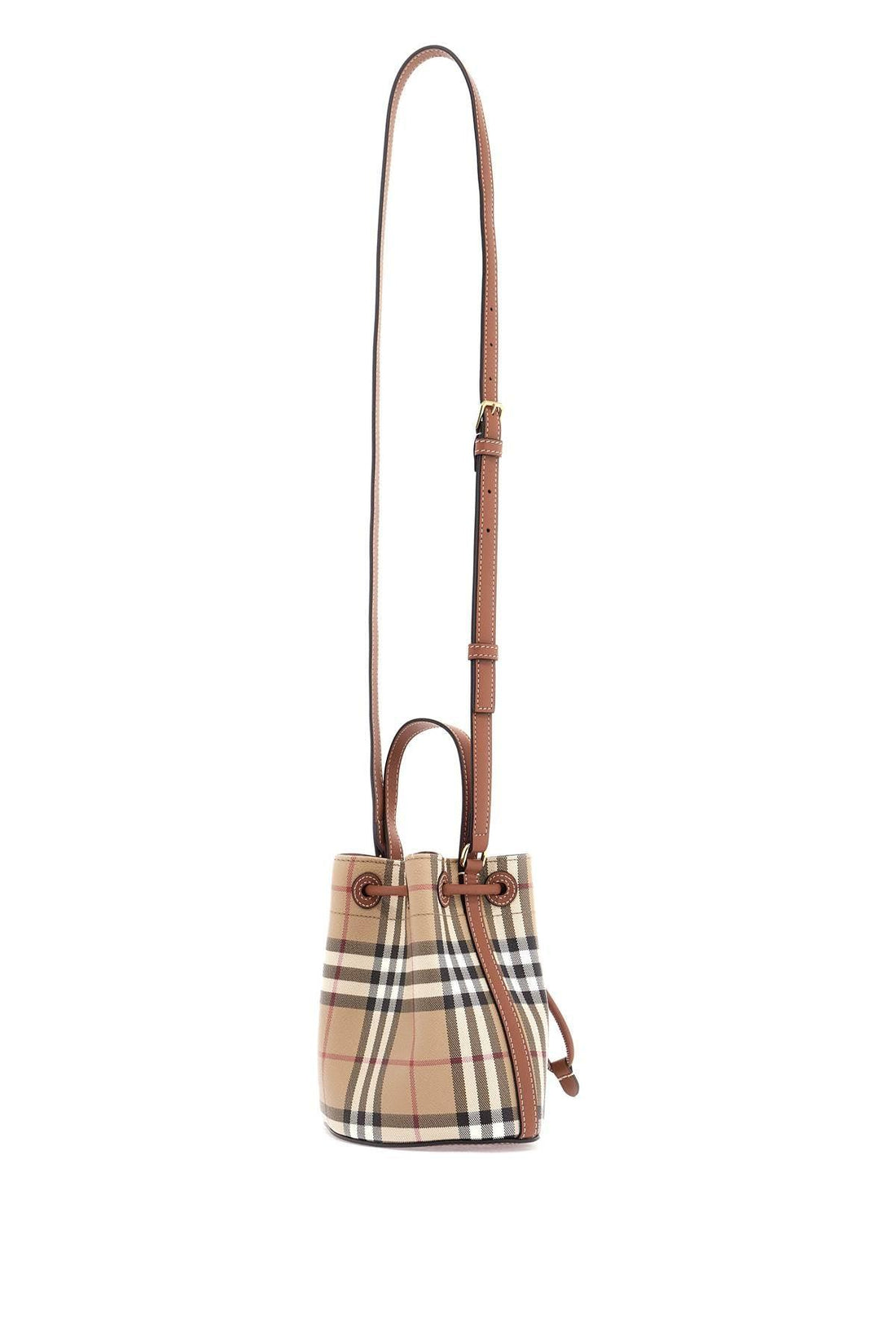 BURBERRY Mini Checkered Bucket Handbag - SleekGait