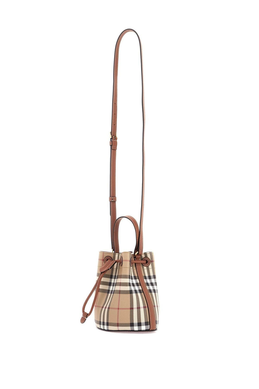 BURBERRY Mini Checkered Bucket Handbag - SleekGait