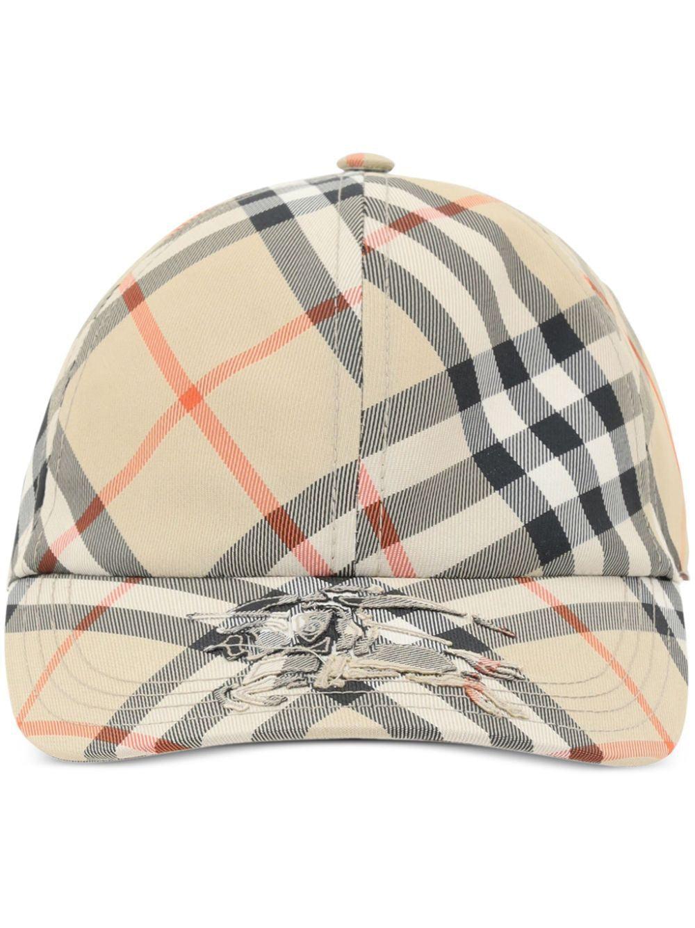 BURBERRY Checks Baseball Cap for Men - SS25 Edition - SleekGait