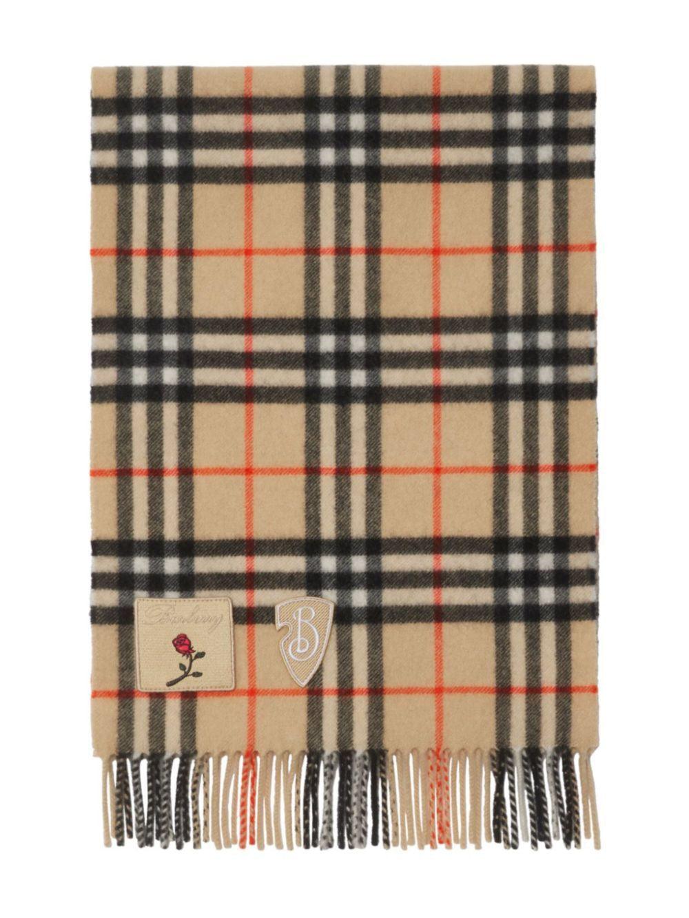 BURBERRY Men's Checked Cashmere Scarf - SleekGait