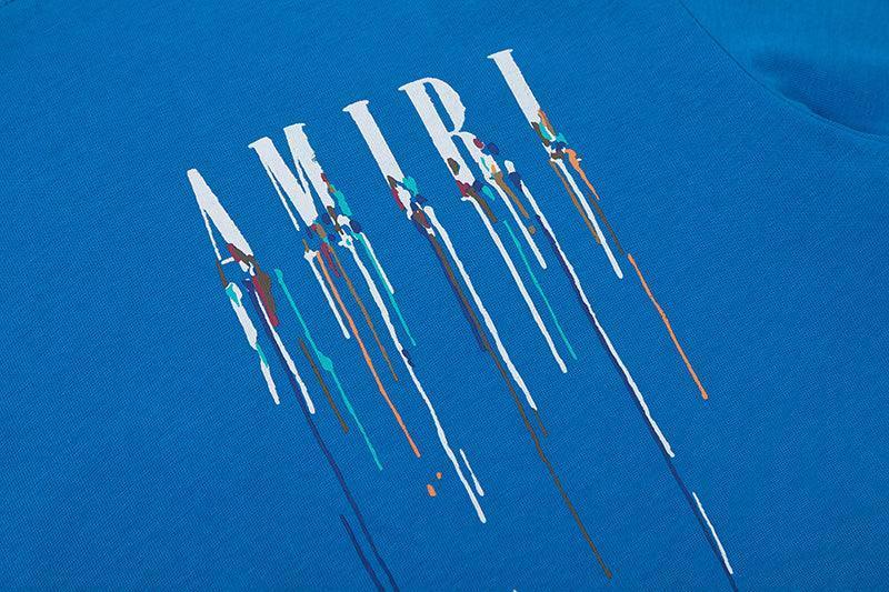 Amiri Blue T-Shirt Without Collar - SleekGait