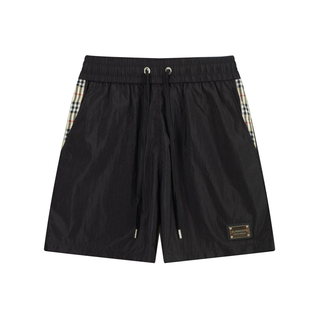 Burberry Men's Striped Cotton Knit Basketball Shorts 'Black' - SleekGait