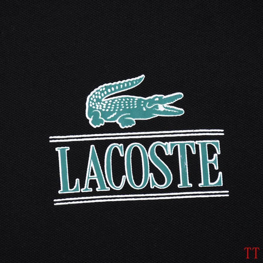 Lacoste Black T-shirt With Collar - SleekGait