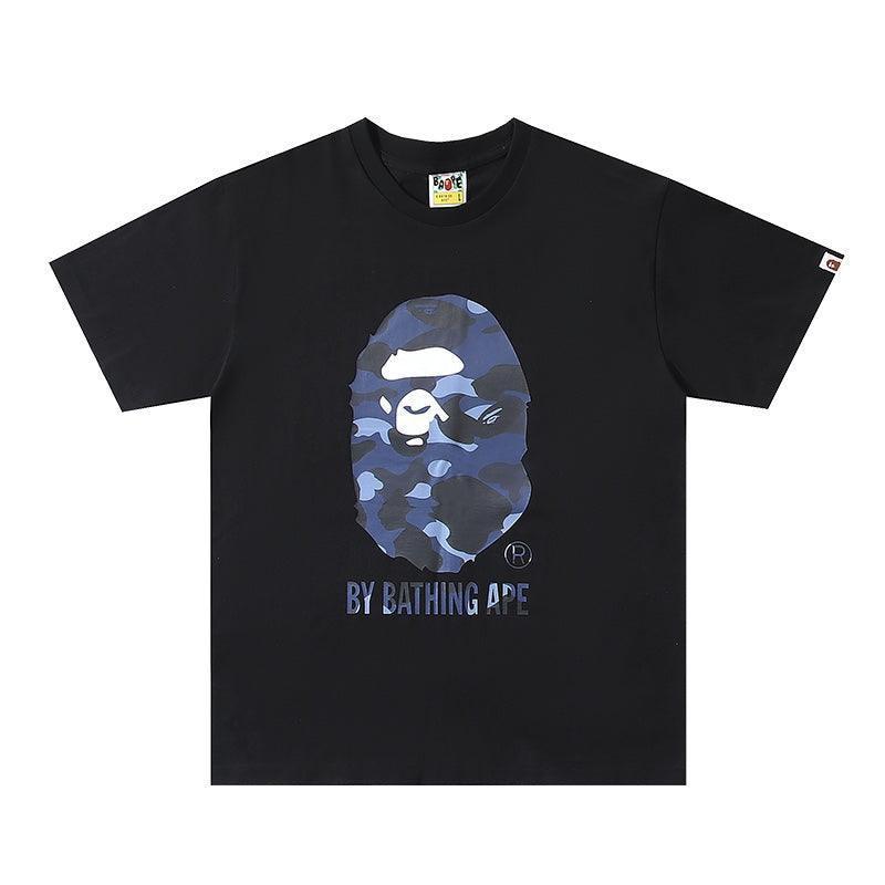 Bathing Ape Black T-Shirt without Collar - SleekGait