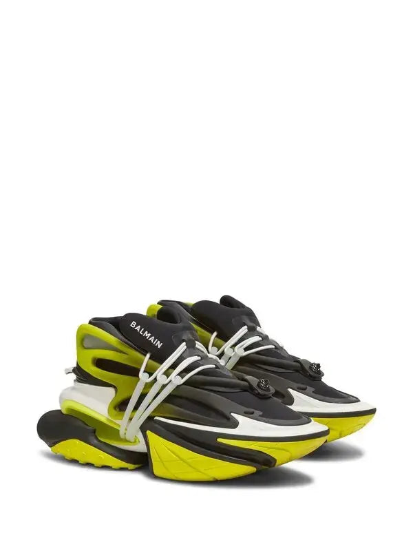 Balmain Black & Green Unicorn Sneakers Balmain