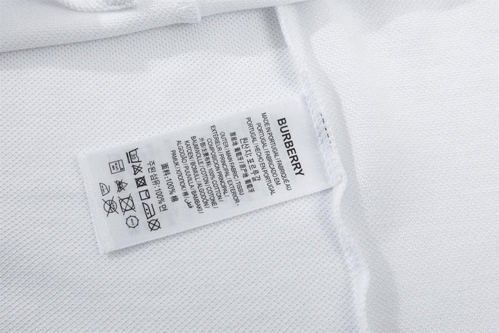 Burberry White T-Shirt With Collar - SleekGait