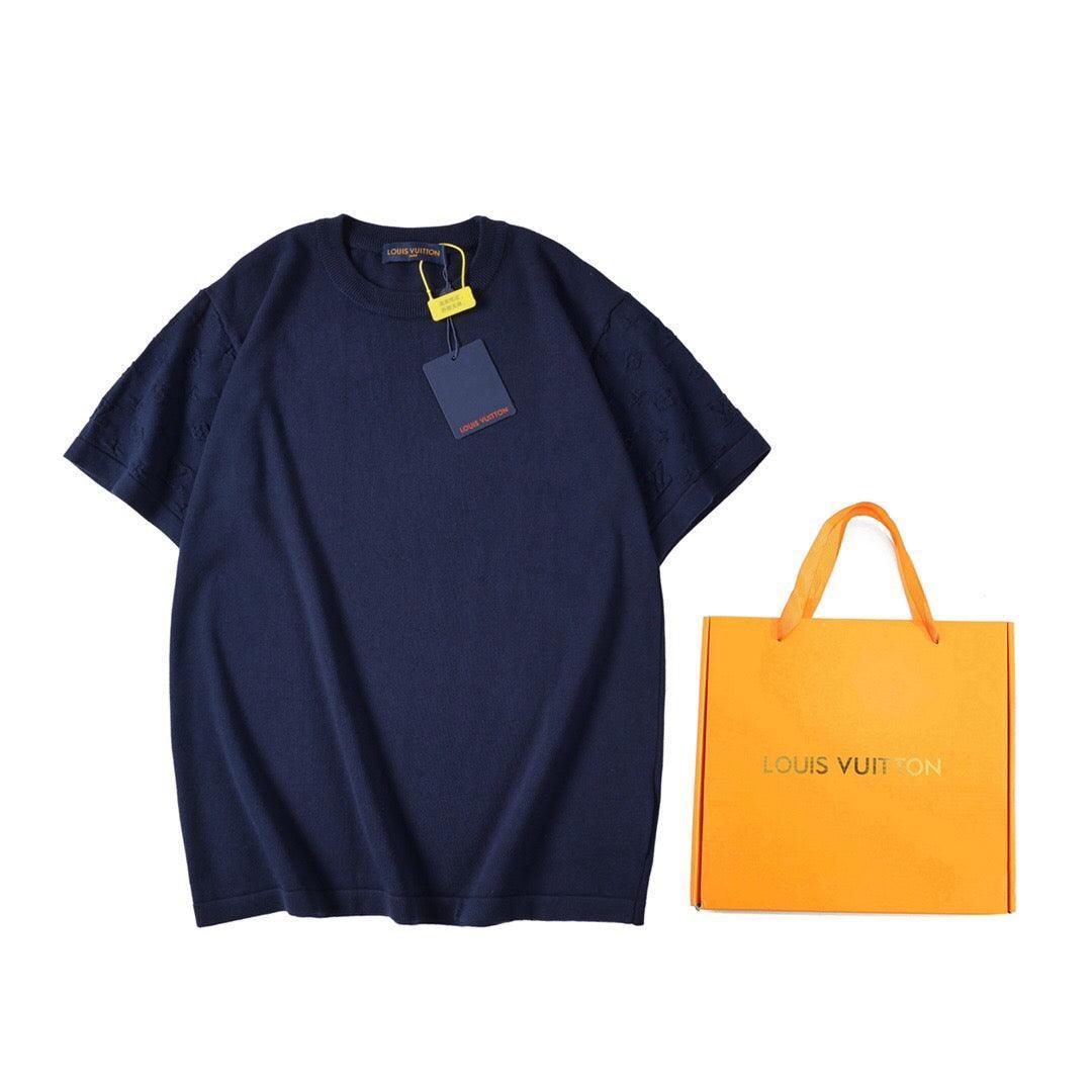 Louis Vuitton T-Shirt Without Collar 'Navy Blue' - SleekGait