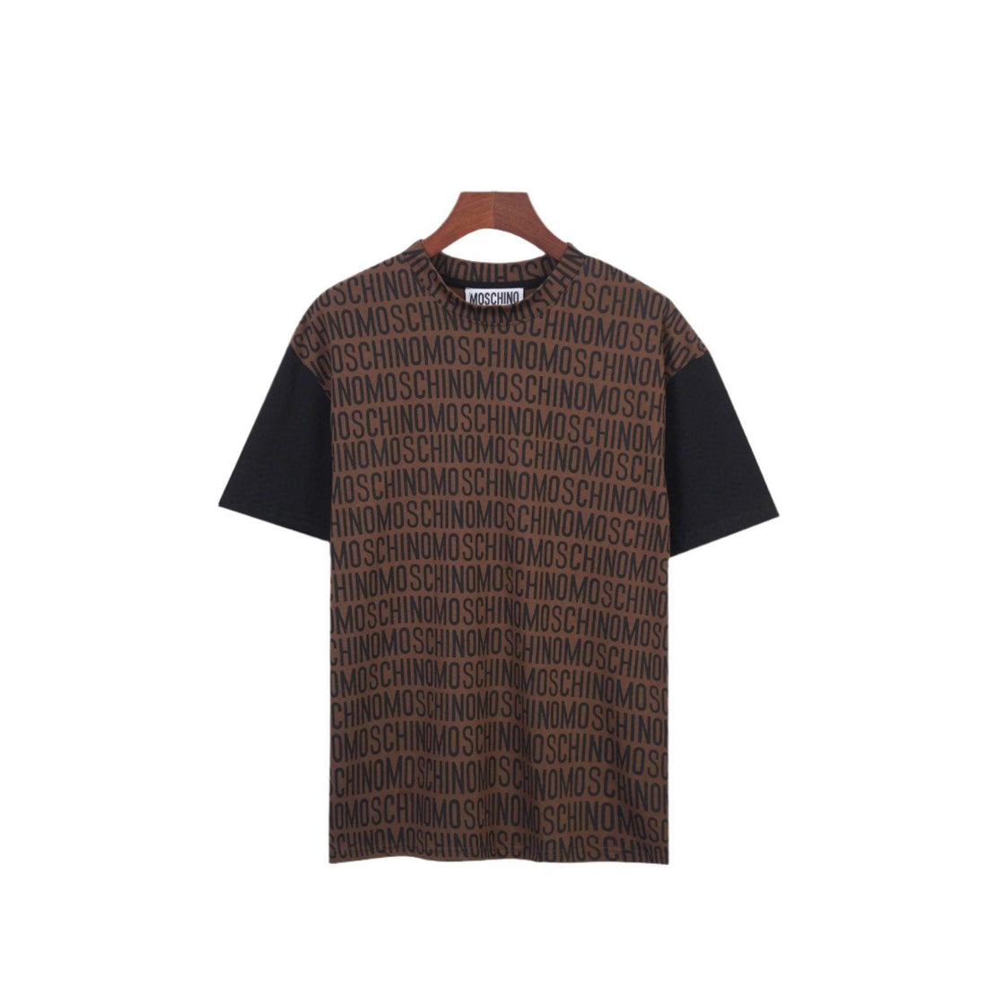 Moschino T-Shirt Without Collar 'Brown-Black' - SleekGait