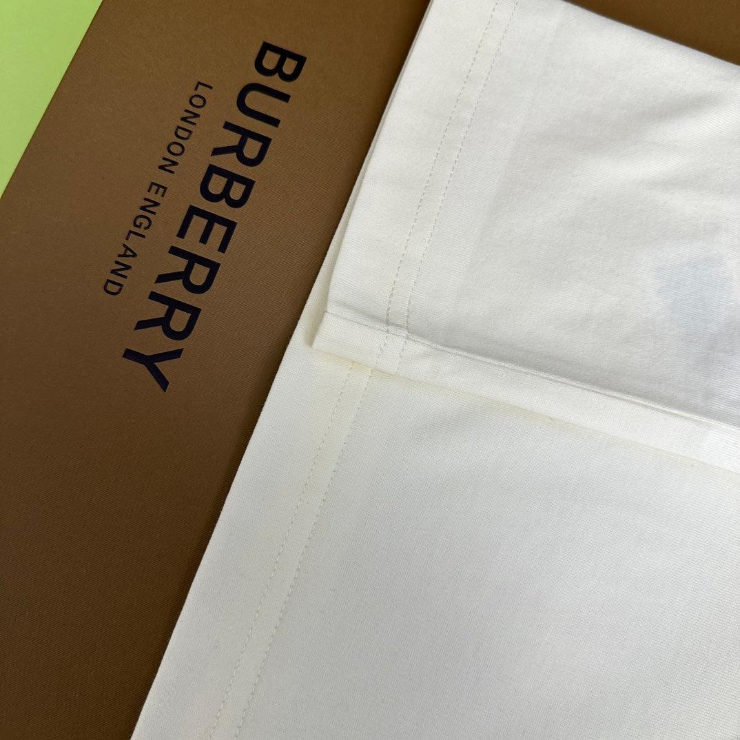 Burberry T-Shirt With Rose Without Collar 'White' - SleekGait