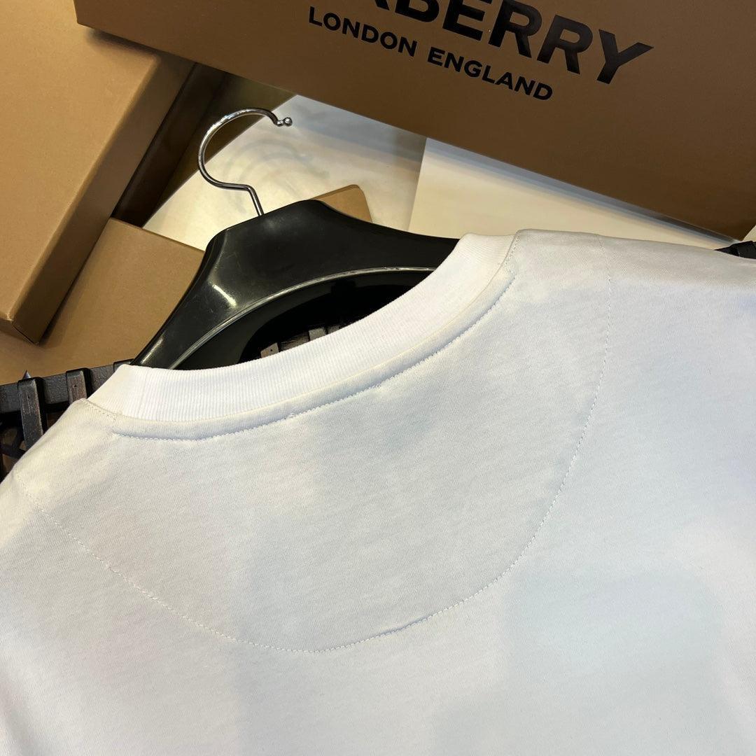 Burberry T-Shirt Without Collar 'White & Beige' - SleekGait