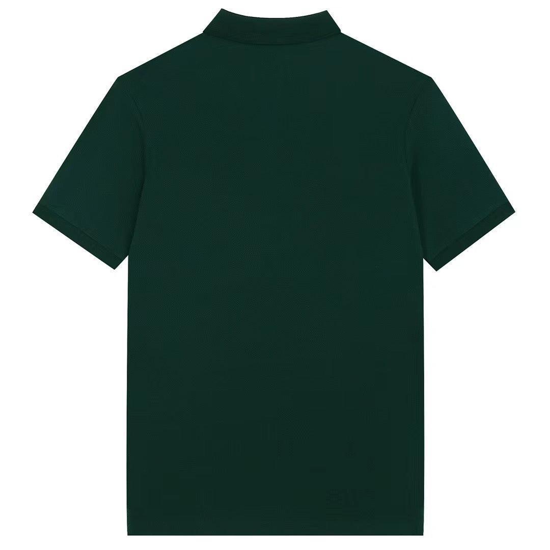 Burberry Dark Green T-Shirt With Collar - SleekGait