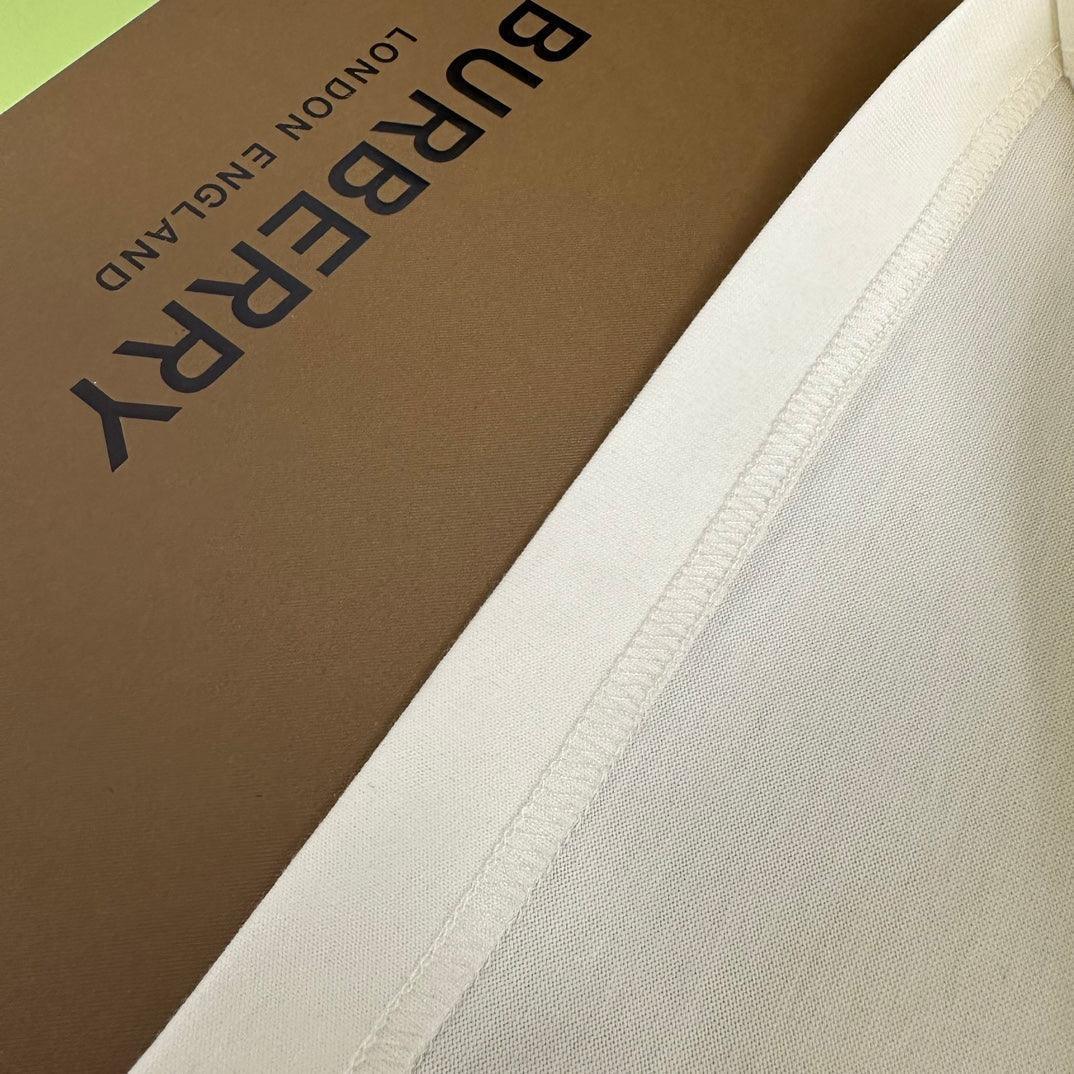 Burberry Cream T-Shirt Without Collar - SleekGait