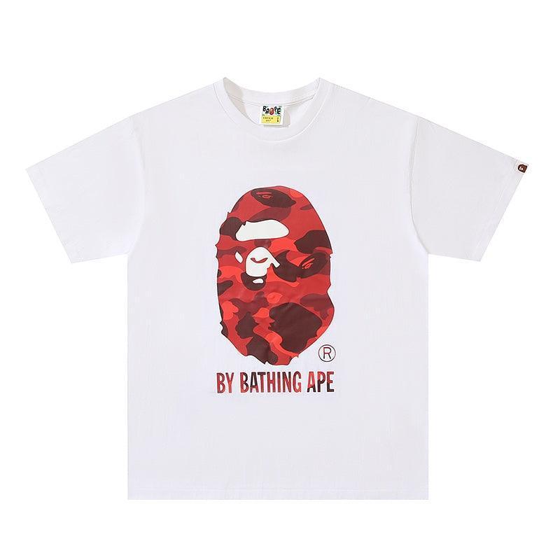 Bathing Ape White T-Shirt without Collar - SleekGait