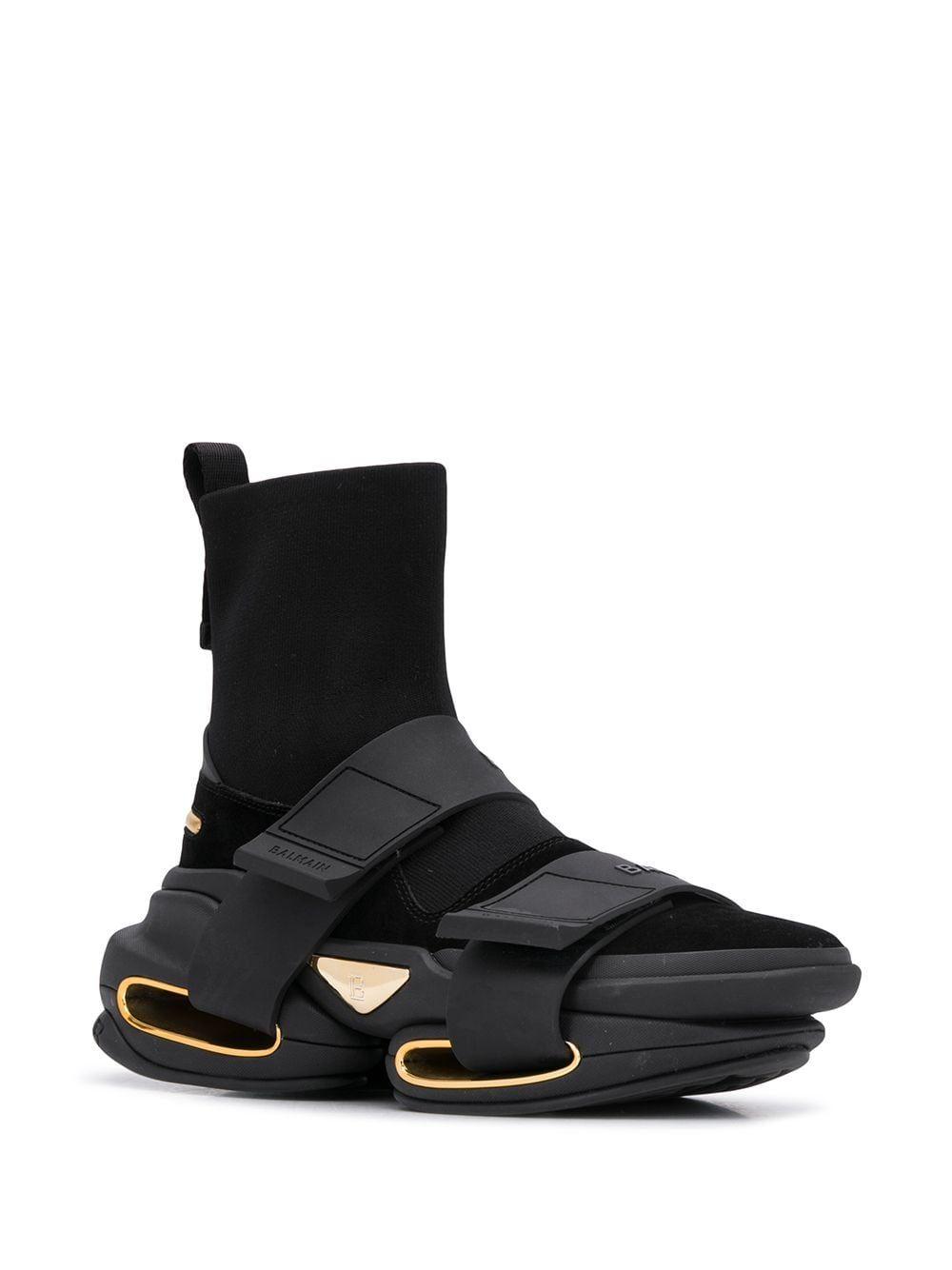 BALMAIN - HIGH TOP LEATHER SNEAKERS - SleekGait