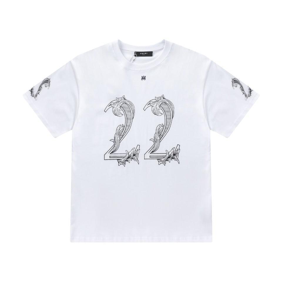 Amiri 22 White T-Shirt Without Collar - SleekGait