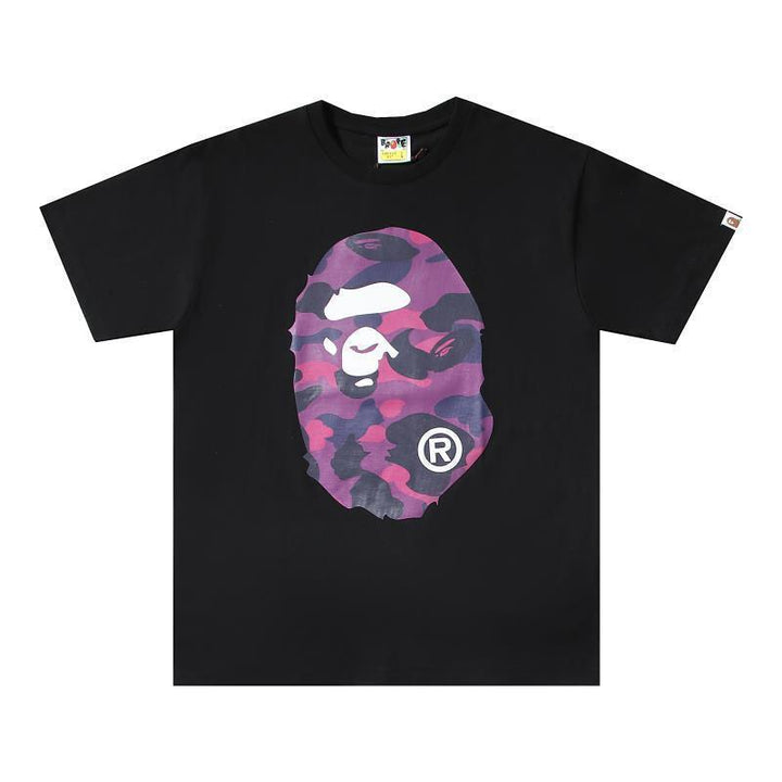 Bathing Ape Black T-Shirt without Collar - SleekGait