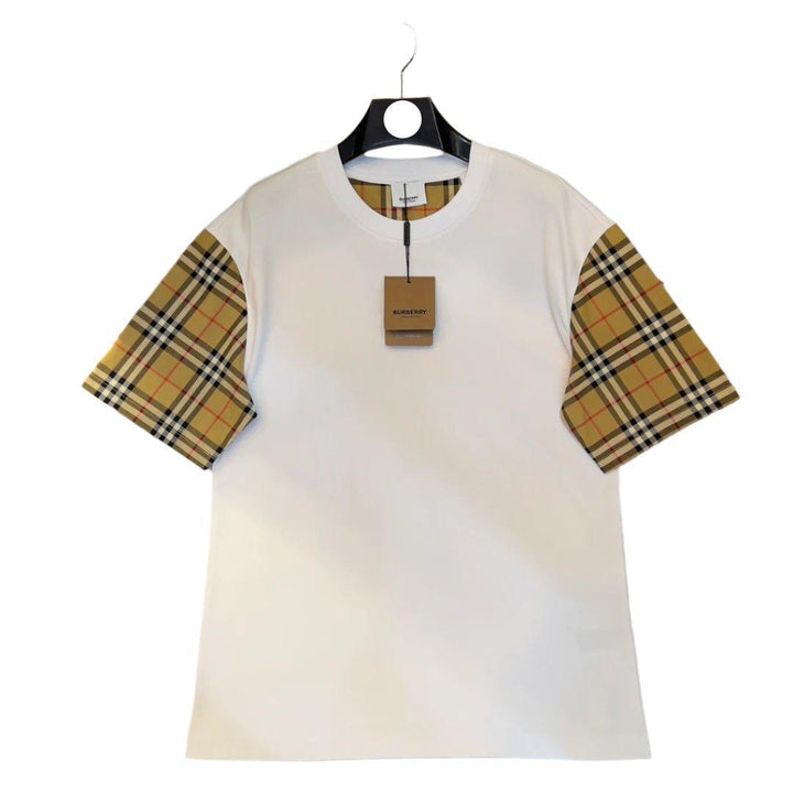 Burberry T-Shirt Without Collar 'White & Beige' - SleekGait