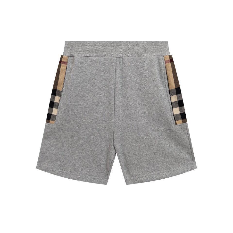 Burberry Men's Striped Cotton Knit Basketball Shorts 'Grey' - SleekGait