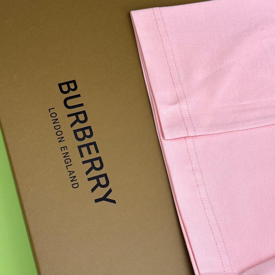 Burberry Pink T-Shirt Without Collar - SleekGait