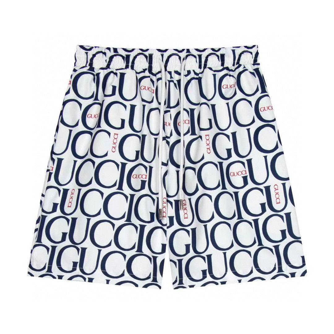 Maxi Gucci Print Fabric Short 'Blue' - SleekGait