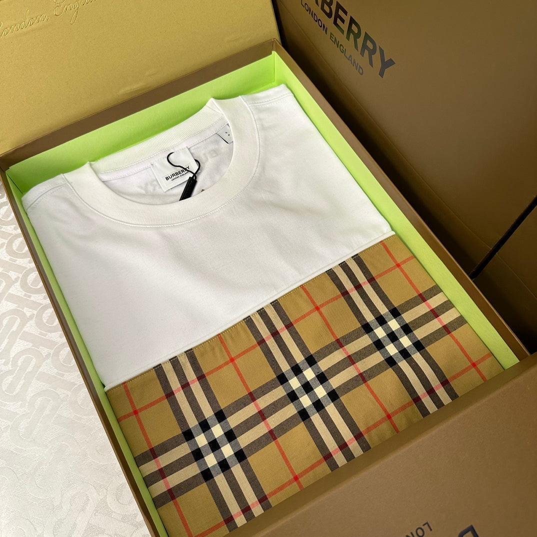 Burberry T-Shirt Without Collar 'White & Beige' - SleekGait