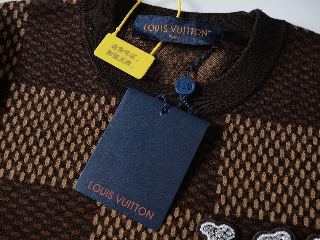 Louis Vuitton Damier T-Shirt Without Collar 'Brown' - SleekGait