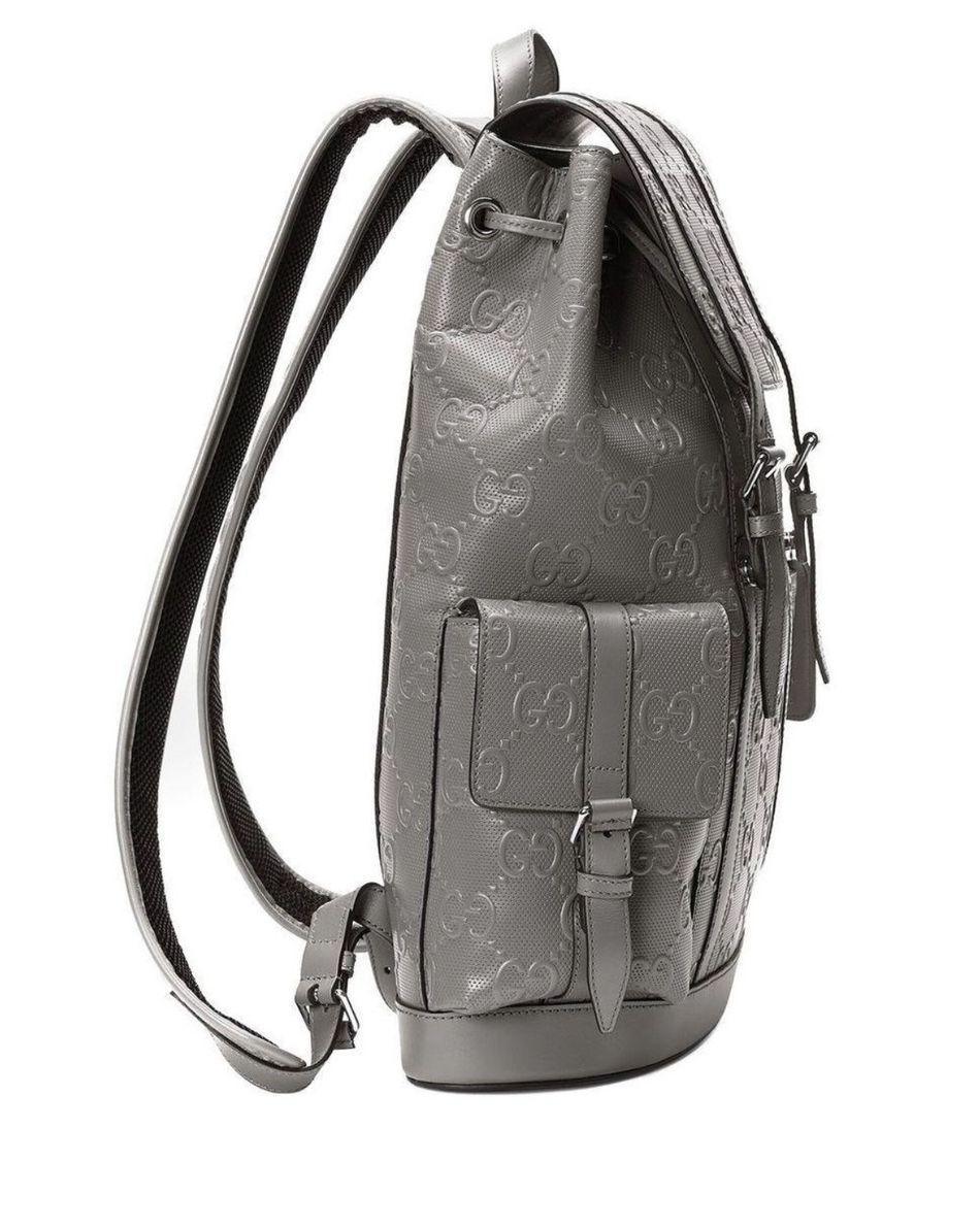 Gucci Calfskin GG Tennis Embossed Double Buckle Backpack - SleekGait