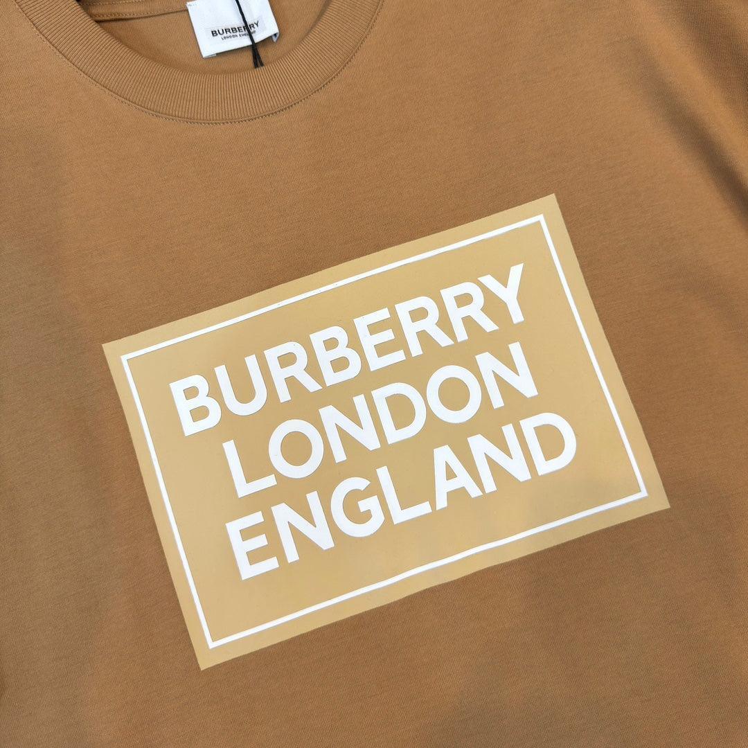 Burberry Brown & Beige T-Shirt Without Collar - SleekGait