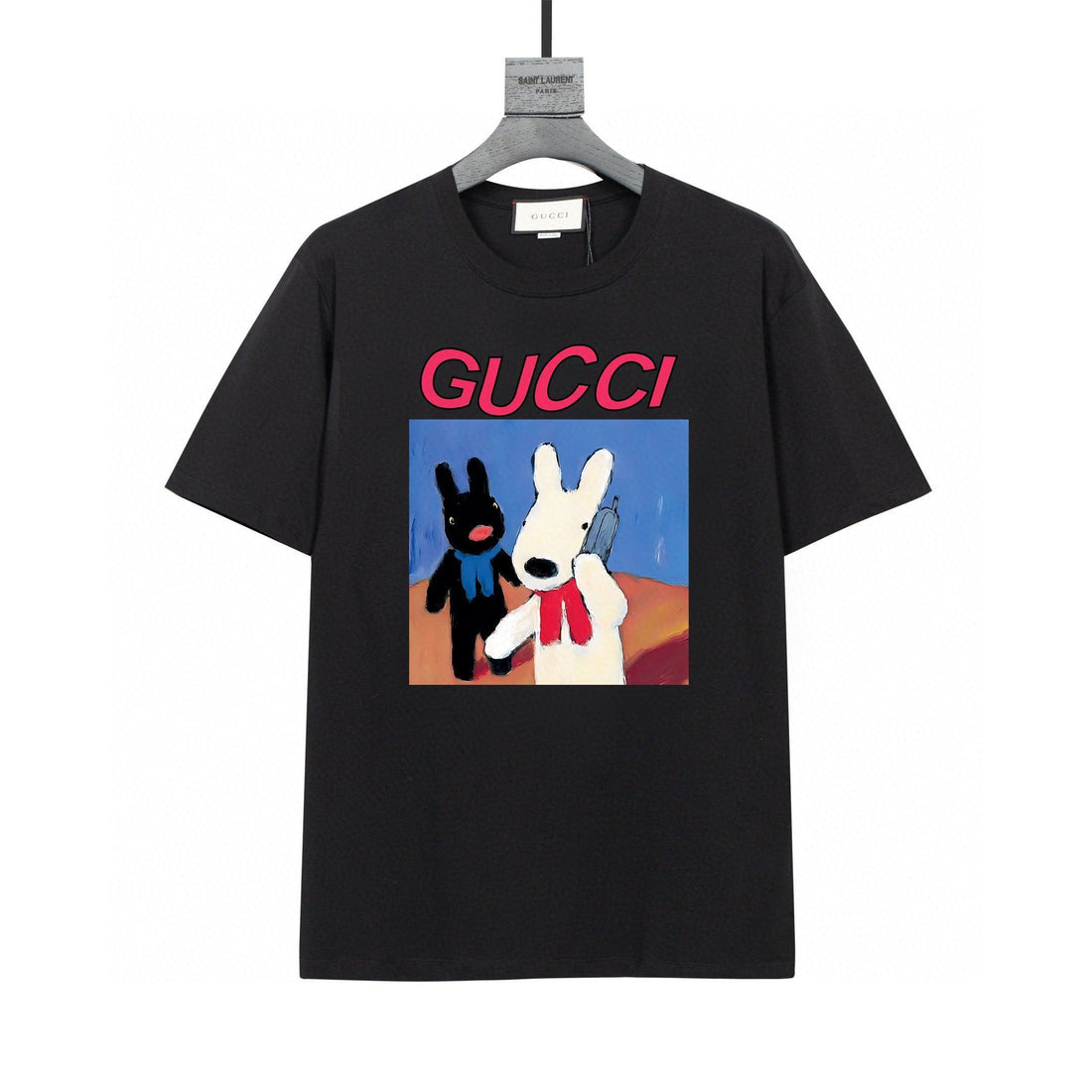 Gucci T-Shirt Without Collar 'Black' - SleekGait